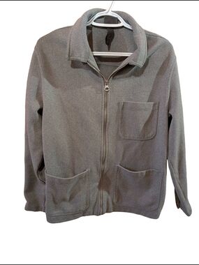 H&M Men's Gray Lightweight Zip-Up Shirt Jacket